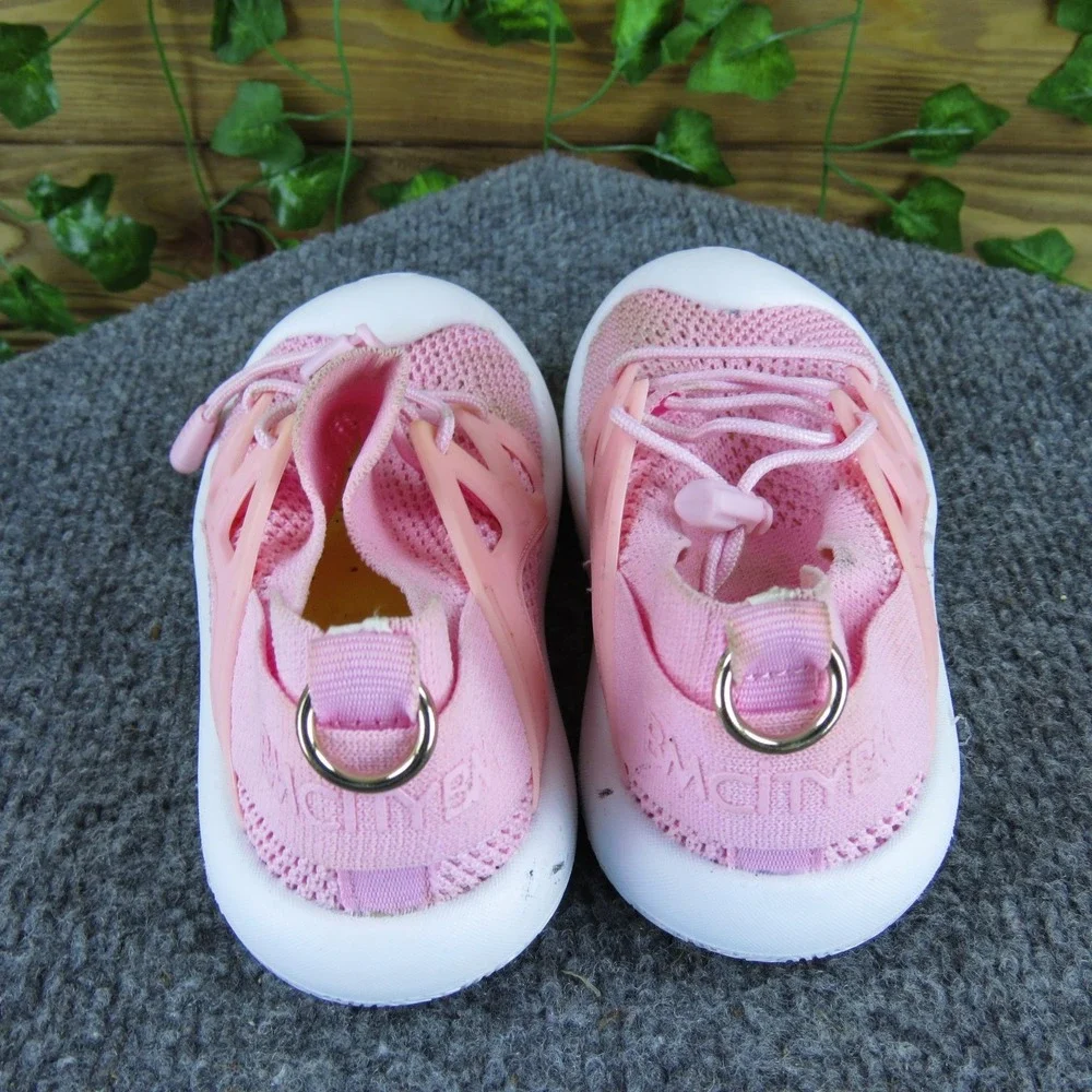 BM City Baby Sneakers‎ Pink Size 16 Mesh Hook & Loop Soft Sole